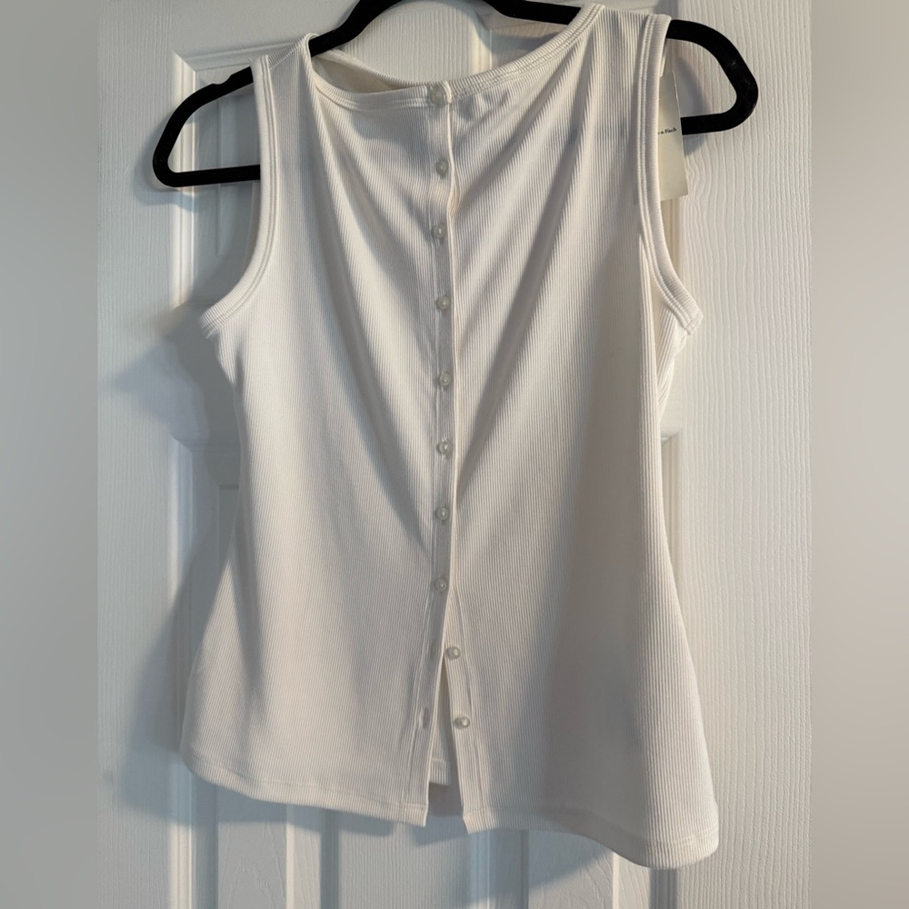 Abercrombie & Fitch Slash Button-Through Top